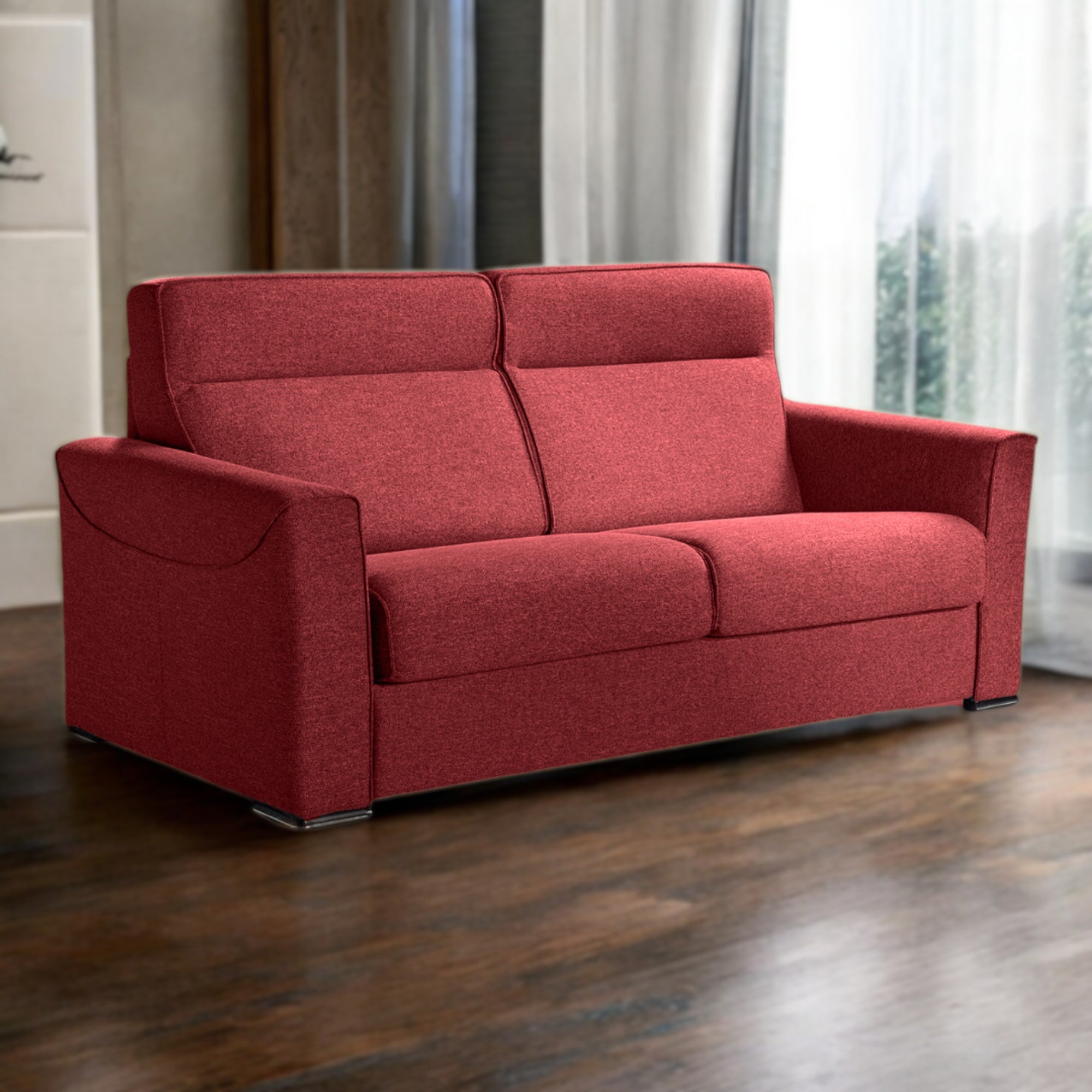 Rosso Lava / Memory / Matrimoniale Alla Francese (140 cm)